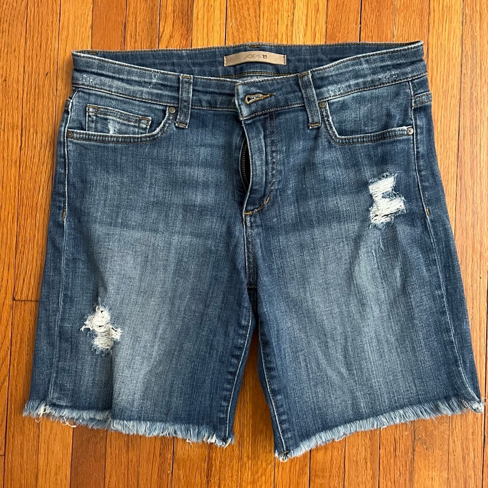 Joe's Jeans Women's Distressed Blue Jean Shorts